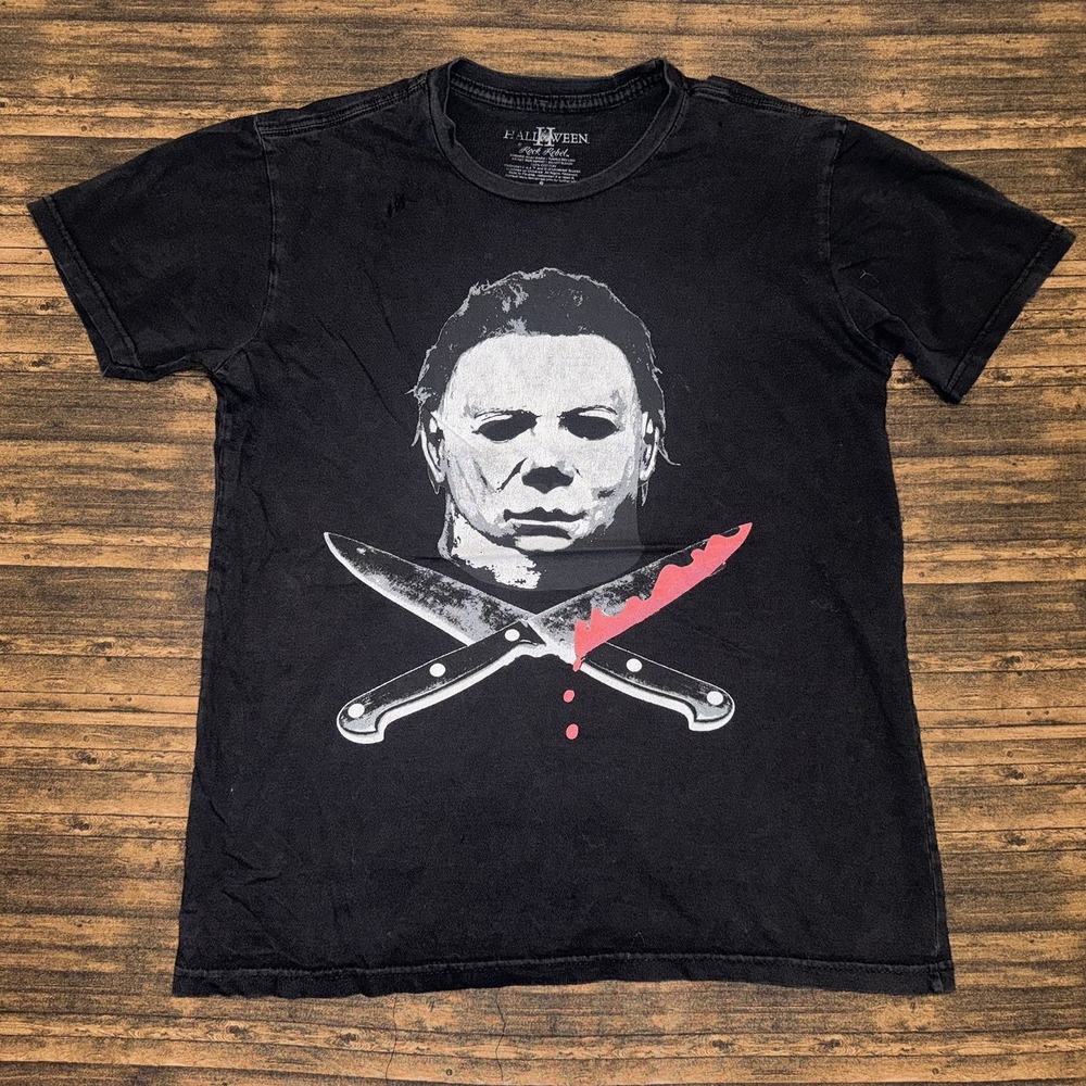 Halloween II By Rock Rebel Michael Myers T Shirt Men's Small Black Short Sleeve